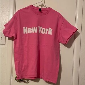 Gildan Pink New York Short Sleeve Tee